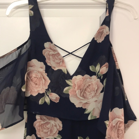 Flowered off the shoulder maxi dress - Picture 3 of 4